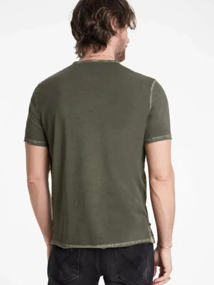 Tops>John Varvatos REX HENLEY DEEPOLIVE