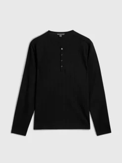 Tops>John Varvatos RICHARD HENLEY BLACK