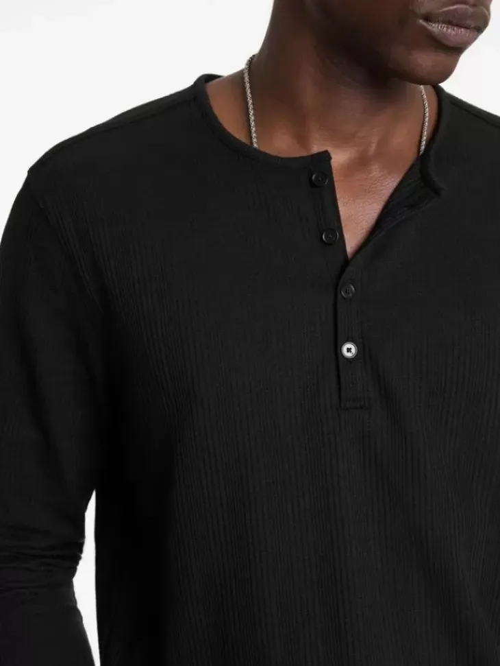 Tops>John Varvatos RICHARD HENLEY BLACK