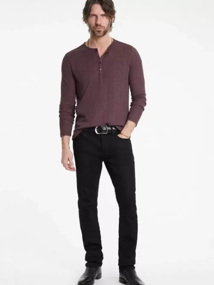 Tops>John Varvatos RICHARD HENLEY DARKPLUM