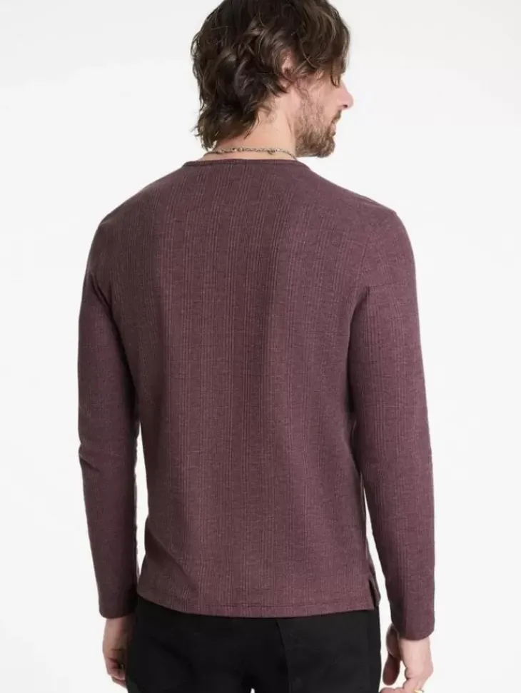 Tops>John Varvatos RICHARD HENLEY DARKPLUM