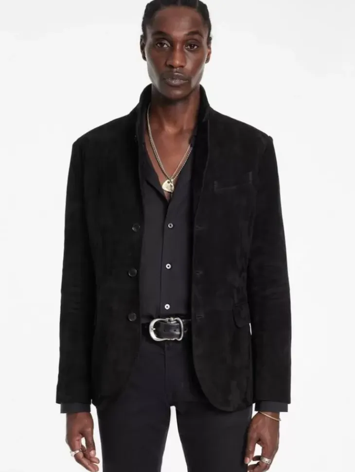 Suit Jackets|Leather Jackets>John Varvatos RIND JACKET BLACK