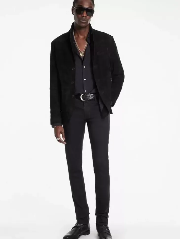 Suit Jackets|Leather Jackets>John Varvatos RIND JACKET BLACK