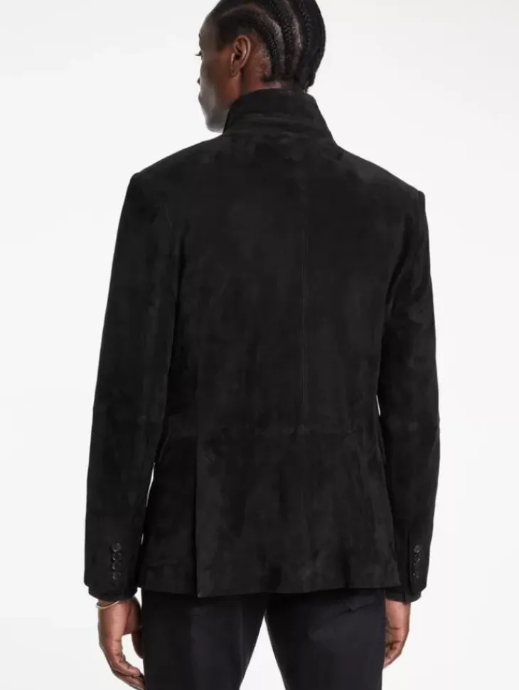 Suit Jackets|Leather Jackets>John Varvatos RIND JACKET BLACK