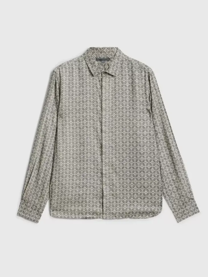 Shirts>John Varvatos RODNEY SHIRT GREY/TAN