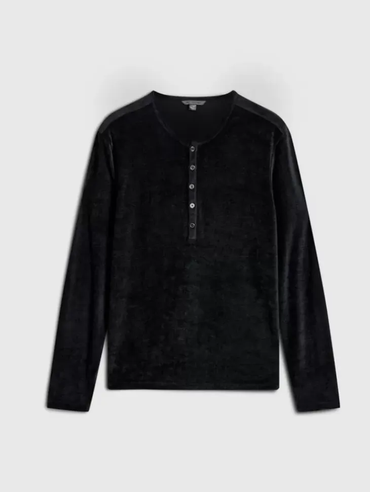 Henleys>John Varvatos ROSARIO HENLEY BLACK