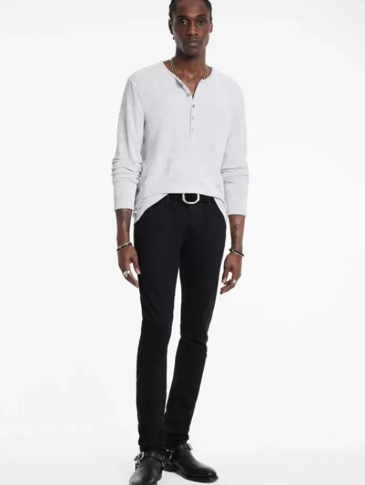 Henleys>John Varvatos ROSARIO HENLEY CHARCOAL/TURTLEDOVE