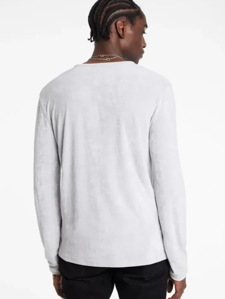Henleys>John Varvatos ROSARIO HENLEY CHARCOAL/TURTLEDOVE