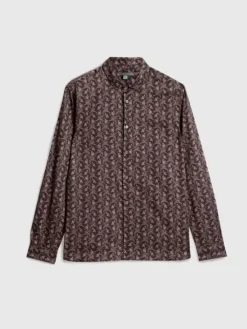 Tops>John Varvatos ROSS SHIRT BURGUNDY