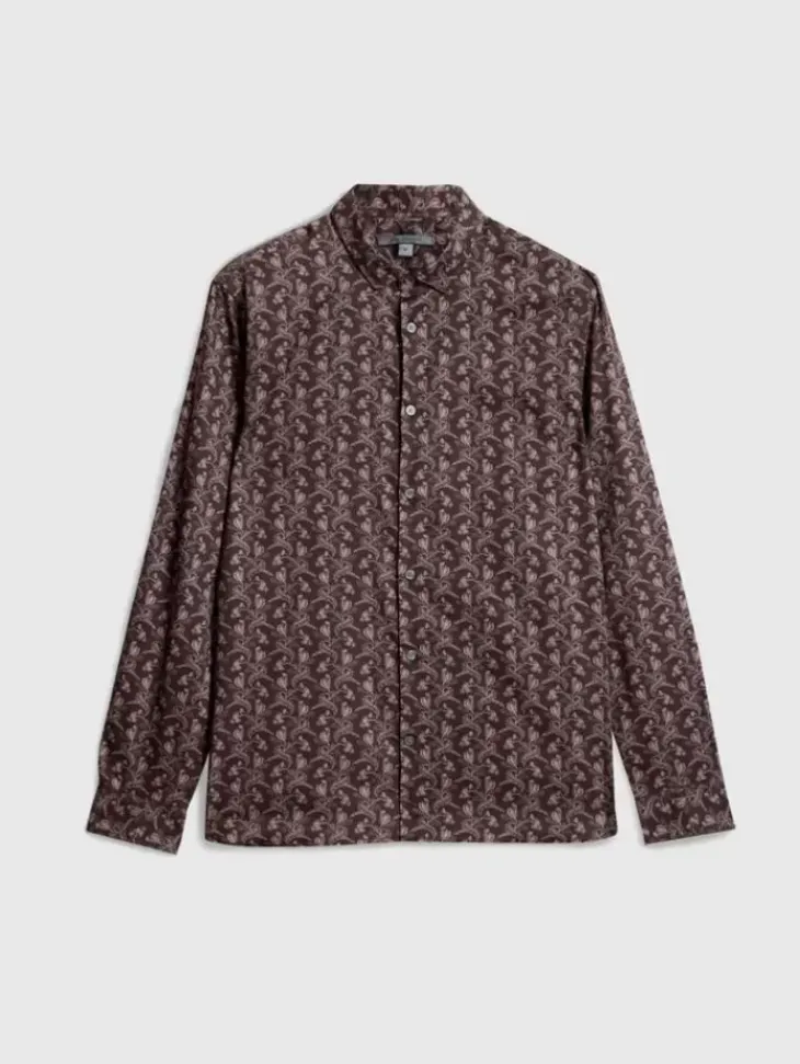 Tops>John Varvatos ROSS SHIRT BURGUNDY