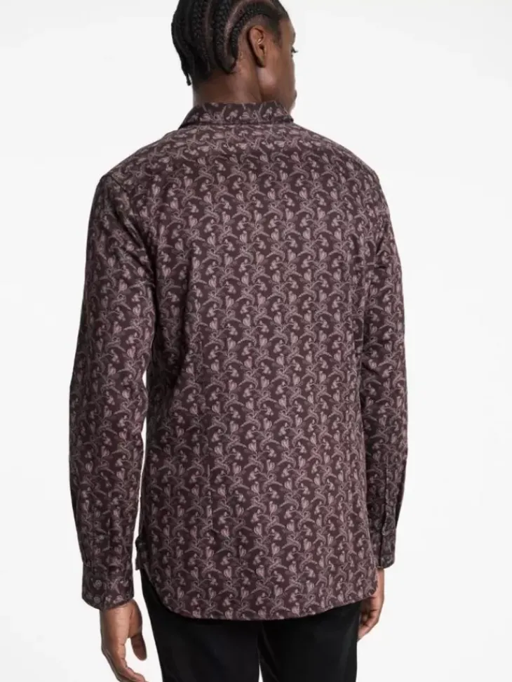 Tops>John Varvatos ROSS SHIRT BURGUNDY