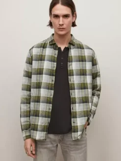 Tops>John Varvatos ROSS SHIRT BOTTLEGREEN