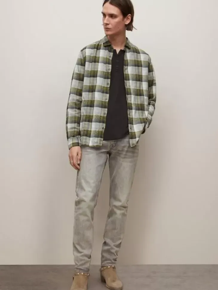 Tops>John Varvatos ROSS SHIRT BOTTLEGREEN