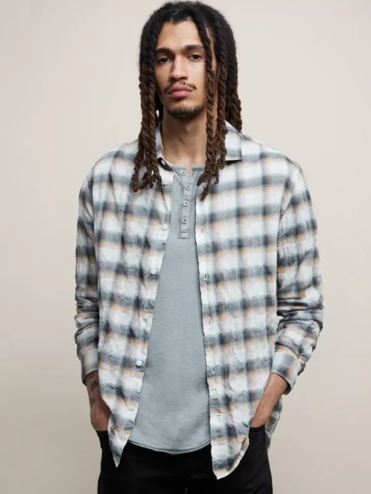 Tops>John Varvatos ROSS SHIRT HAZYBLUE