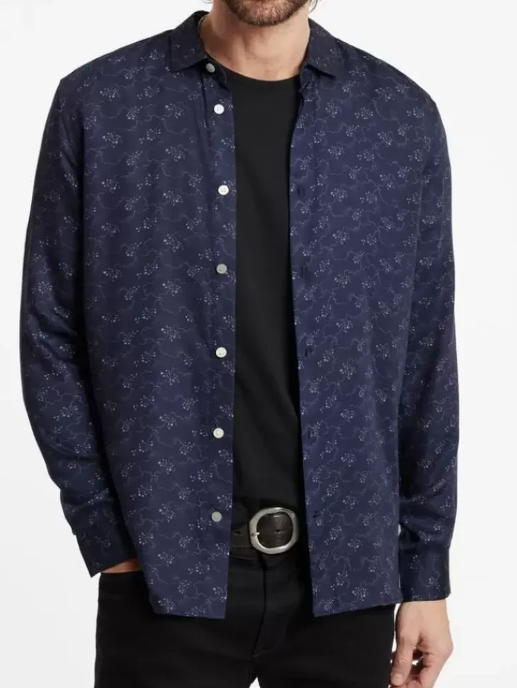 Tops>John Varvatos ROSS SHIRT TWILIGHT