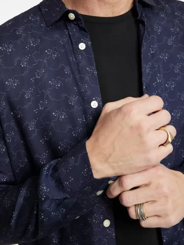 Tops>John Varvatos ROSS SHIRT TWILIGHT