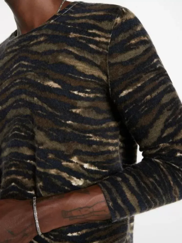 Tops>John Varvatos SABRADO CREWNECK SWEATER CHOCOLATE