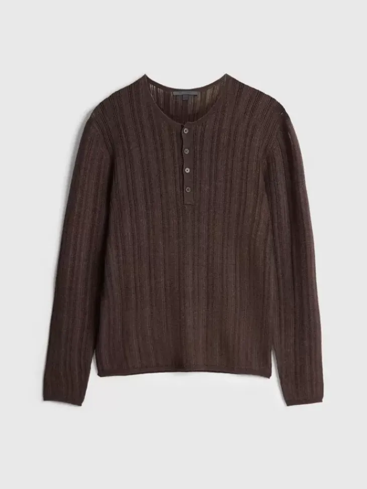 Tops>John Varvatos SALETE HENLEY WOODBROWN