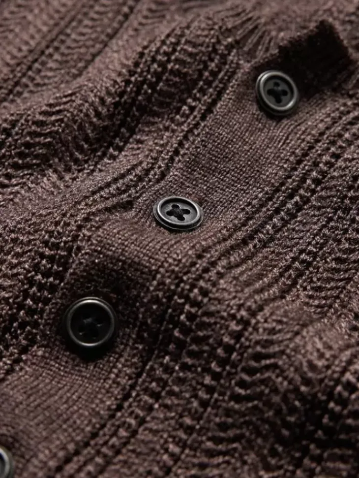 Tops>John Varvatos SALETE HENLEY WOODBROWN