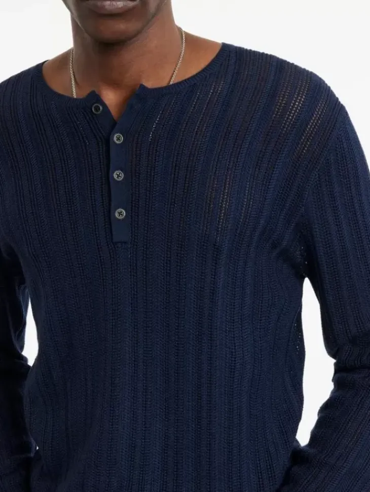 Tops>John Varvatos SALETE HENLEY NAVY