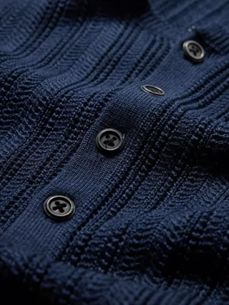 Tops>John Varvatos SALETE HENLEY NAVY
