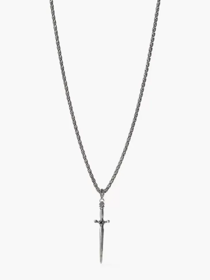 Jewelry>John Varvatos DAGGER NECKLACE SILVER