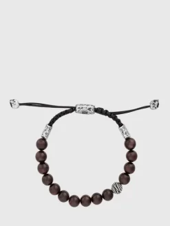 Jewelry>John Varvatos SINGLE-STRAND BEADED BRACELET SILVER
