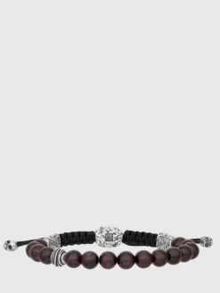 Jewelry>John Varvatos SINGLE-STRAND BEADED BRACELET SILVER