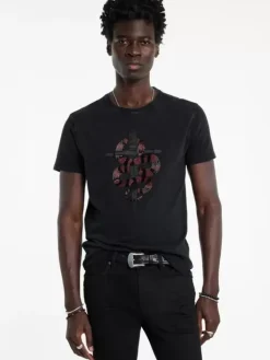 Graphic Tees>John Varvatos SNAKE AND DAGGER TEE BLACK
