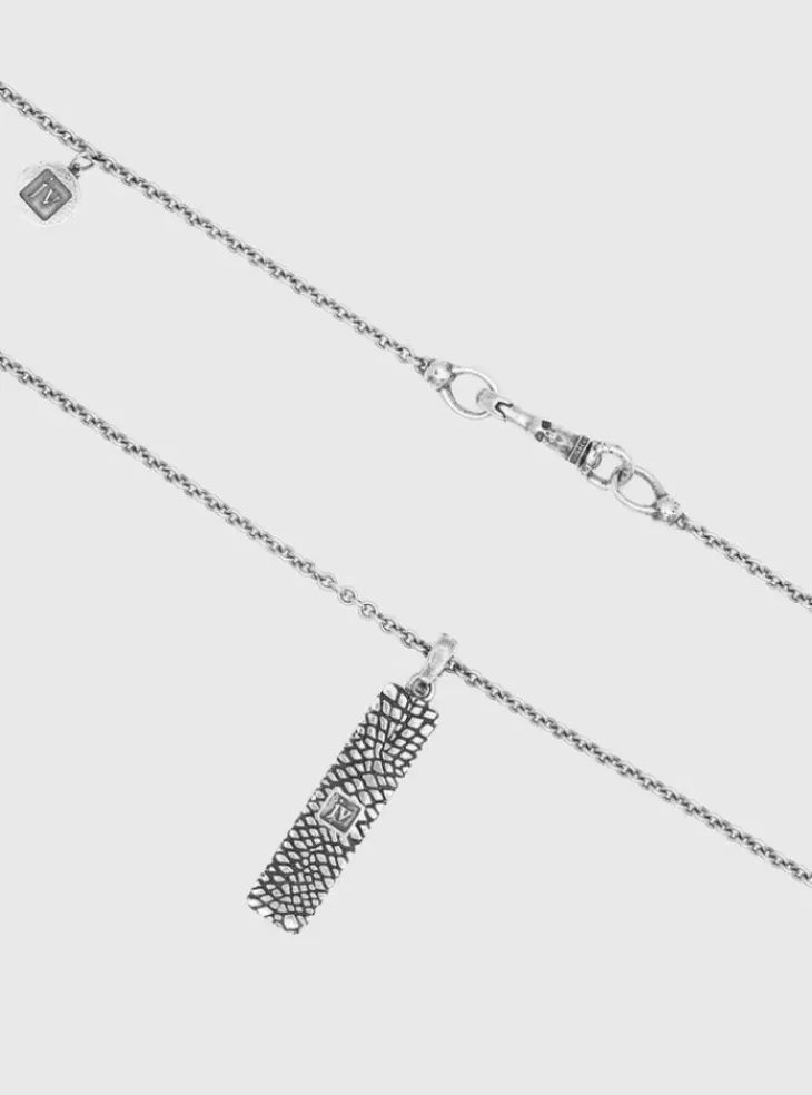 Jewelry>John Varvatos SNAKESKIN PENDANT NECKLACE NOCOLOR