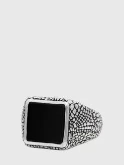 Jewelry>John Varvatos SNAKESKIN SIGNET STATEMENT RING NOCOLOR