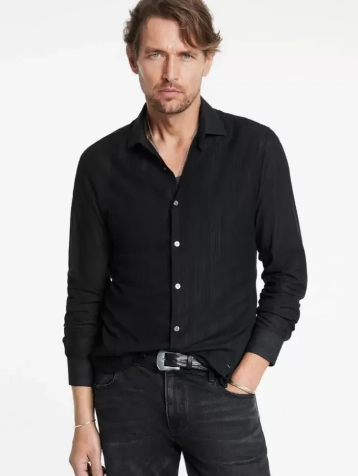 Shirts>John Varvatos STELLA DRESS SHIRT BLACK