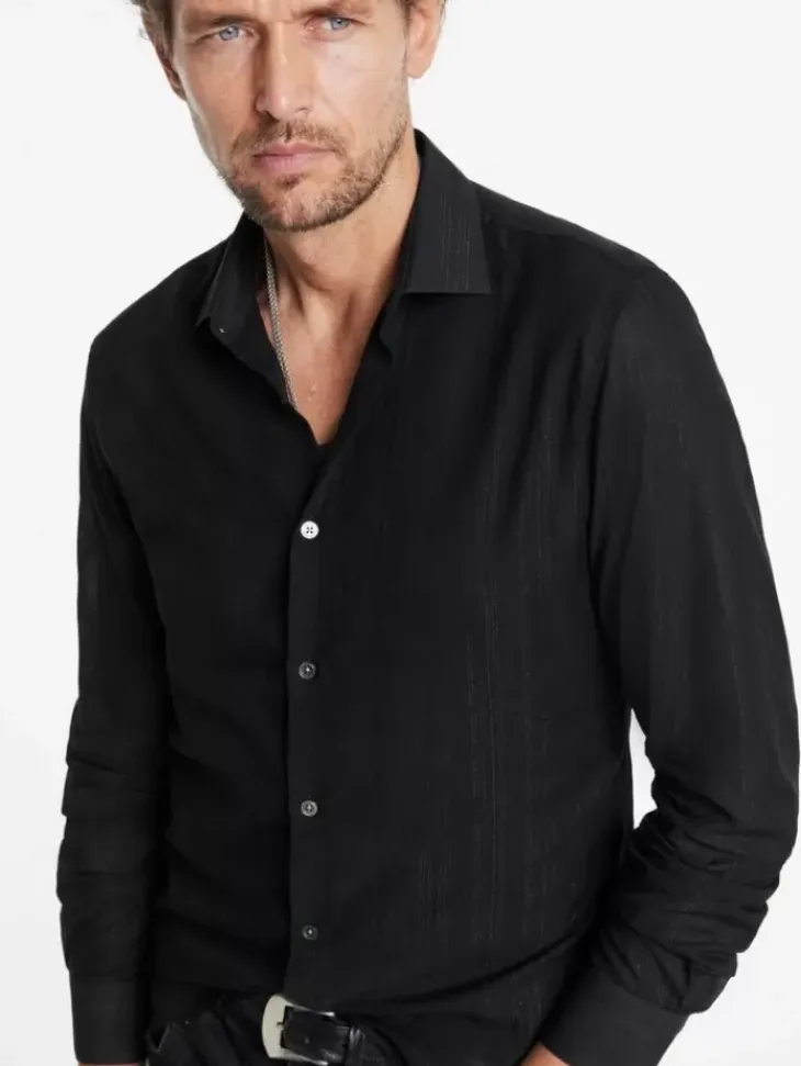 Shirts>John Varvatos STELLA DRESS SHIRT BLACK