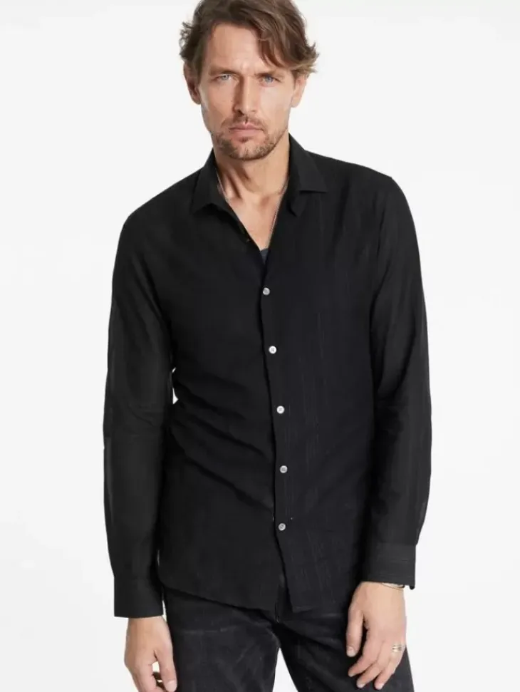 Shirts>John Varvatos STELLA DRESS SHIRT BLACK