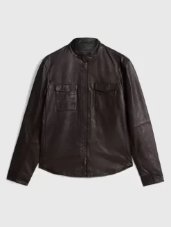 Tops>John Varvatos STEVE SHIRT JACKET CHOCOLATE