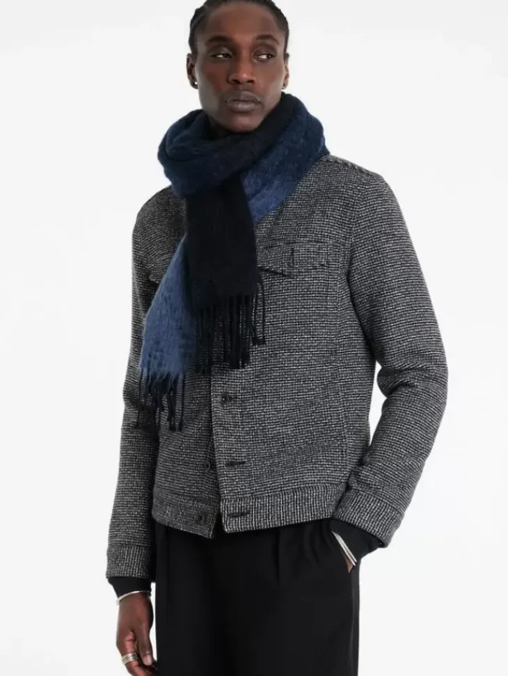 Scarves & Ties>John Varvatos TAPE YARN SCARF INK