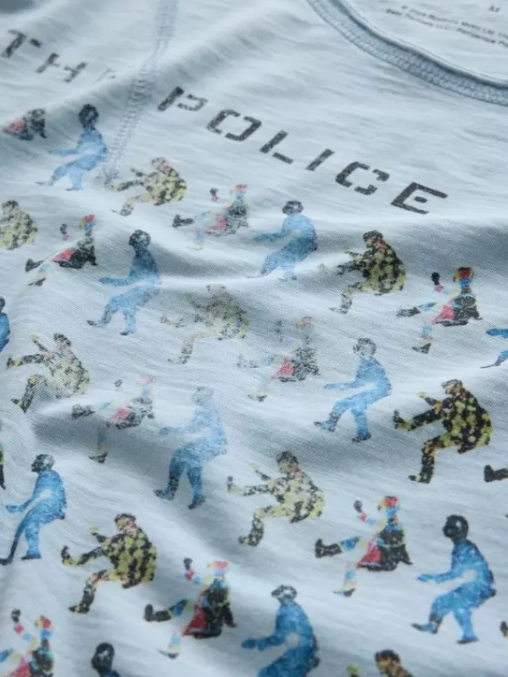 Graphic Tees>John Varvatos THE POLICE BAND TEE CEMENTWHT