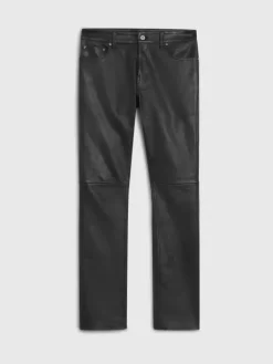 Pants>John Varvatos THE ROCKER LEATHER PANTS BLACK