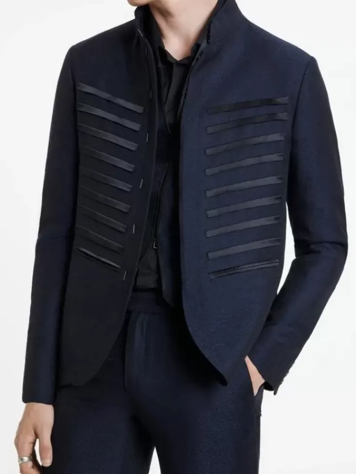 Leather & Outerwear|Tops>John Varvatos TILDEN JACKET BLUEBLACK