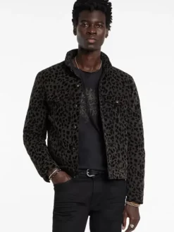 Coats And Jackets>John Varvatos TOBI TRUCKER BLACK