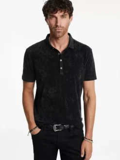 Polos>John Varvatos TORRES POLO BLACK