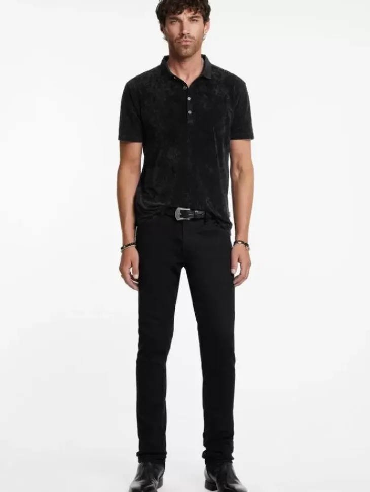 Polos>John Varvatos TORRES POLO BLACK