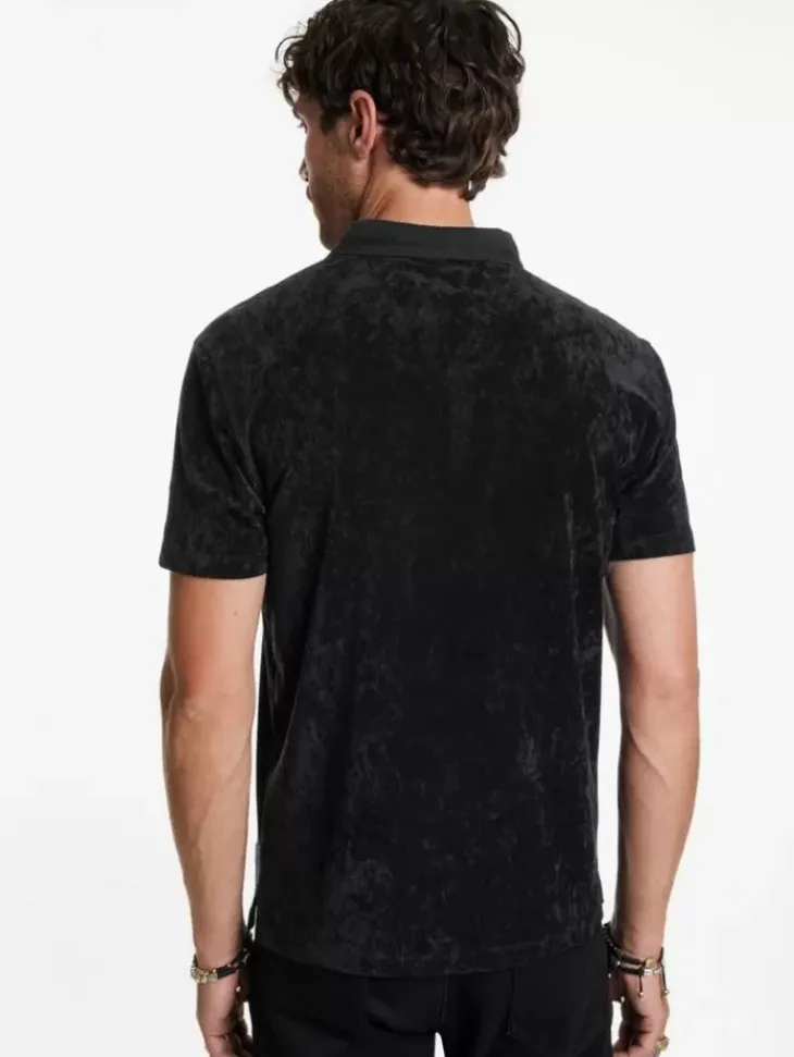 Polos>John Varvatos TORRES POLO BLACK