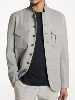 Leather & Outerwear|Tops>John Varvatos TRIVIA JACKET GREYSKY