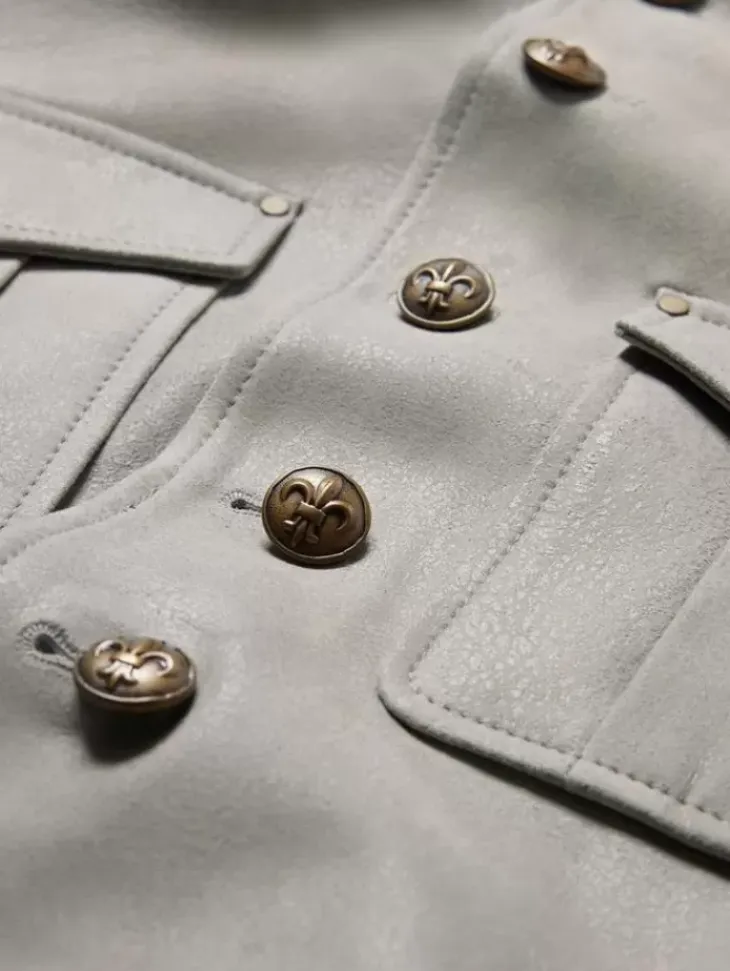 Leather & Outerwear|Tops>John Varvatos TRIVIA JACKET GREYSKY