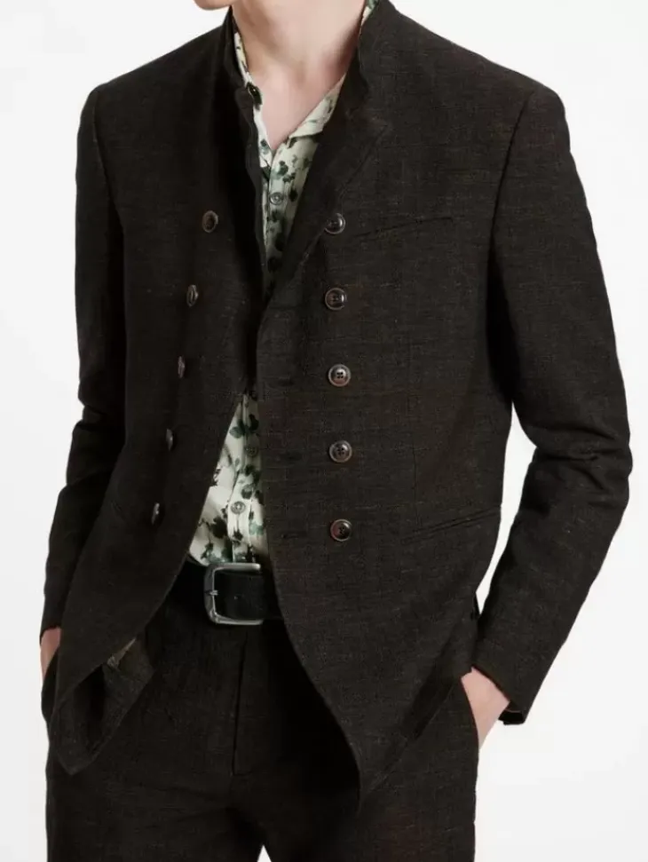 Leather & Outerwear|Tops>John Varvatos UPSON JACKET BROWN