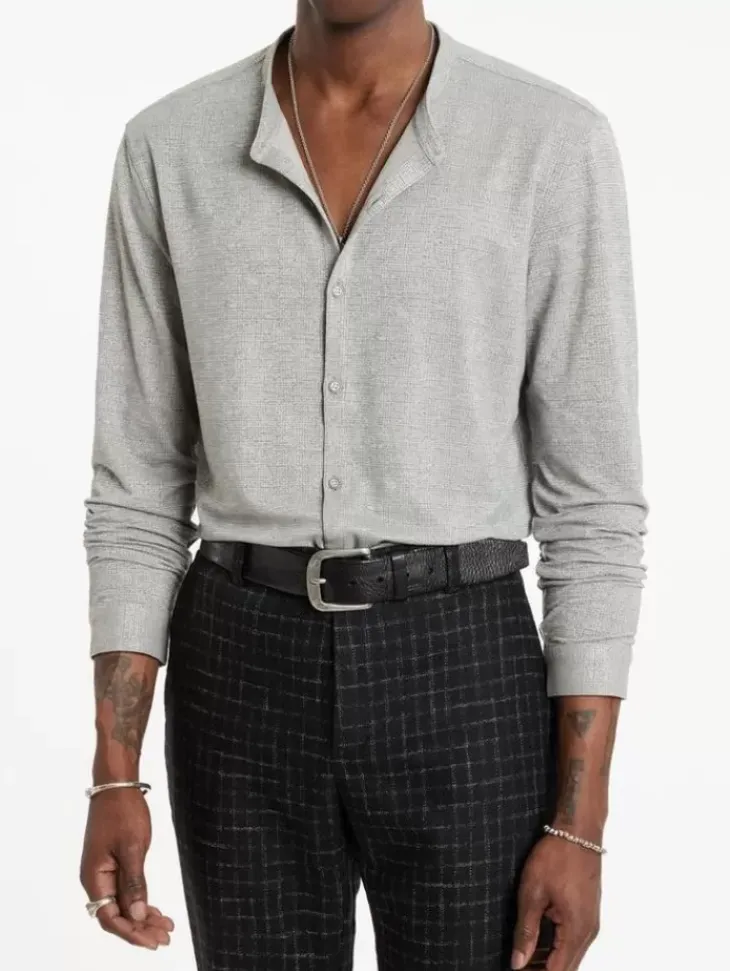 Tops>John Varvatos VALPARAISO SHIRT CHARCOAL/TURTLEDOVE