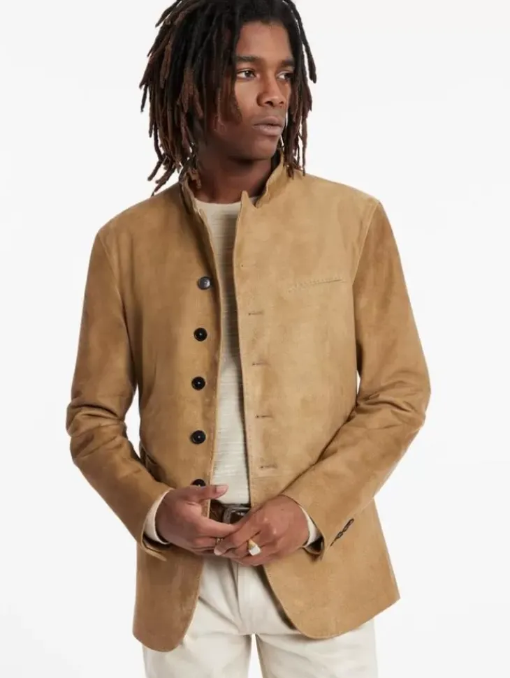 Leather & Outerwear|Tops>John Varvatos VARICK JACKET CAMEL