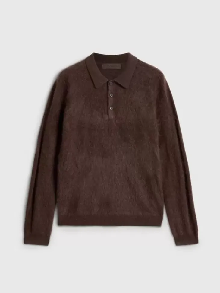 Polos|Sweaters>John Varvatos VERONA POLO CHOCOLATE
