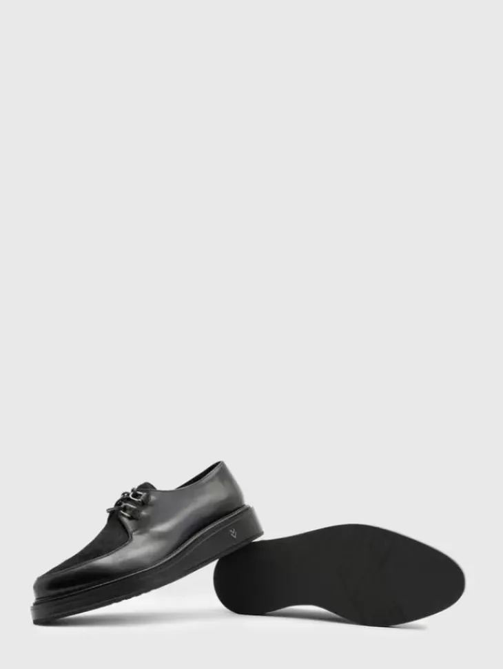 Dress Shoes & Loafers|Leather Shoes>John Varvatos VON CREEPER DERBY BLACK